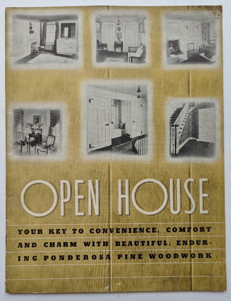 Vintage Advertisement Brochure Ponderosa Pine Woodwork Chicago Il Architecture