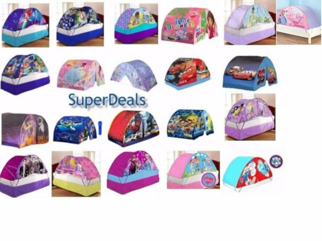 Disney And Nickelodeon Character Kids And Toddlers Bed Tent  - Twin Size
