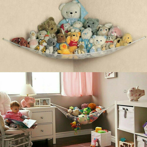 Jumbo Toy Hammock Hanging Corner Storage Net Kids Gift Stuffed Animals Organizer